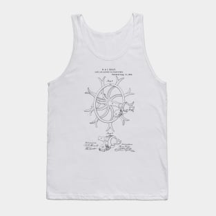 Pawl and ratchet for chain pumps Vintage Retro Patent Hand Drawing Funny Novelty Gift Tank Top
